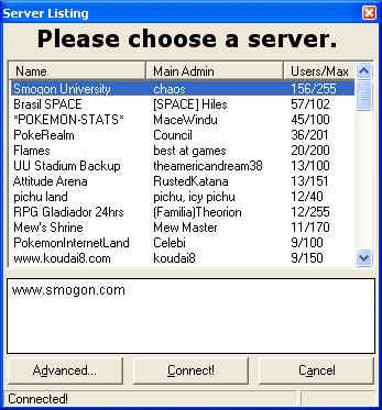 NetBattle Server List