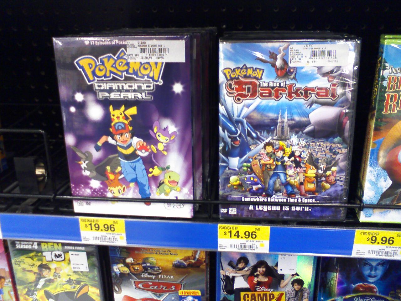 Pokemon Diamond and Pearl Box Volume 1 and Pokemon the Rise of Darkrai DVD at Wal-Mart