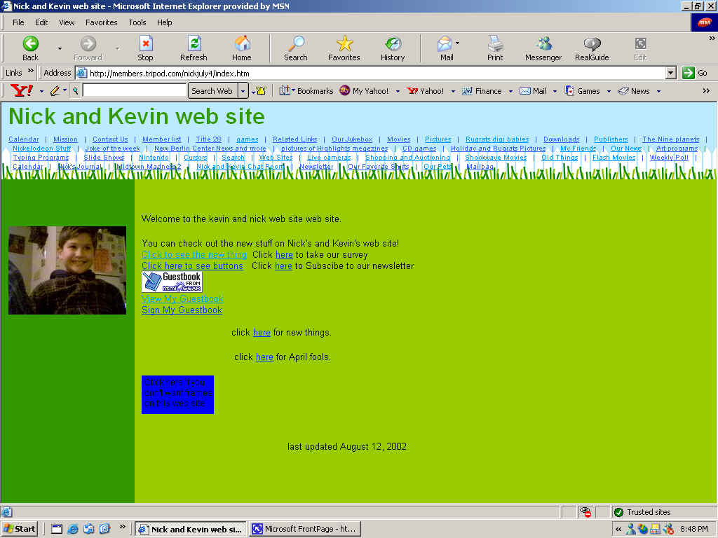 Nick and Kevin web site