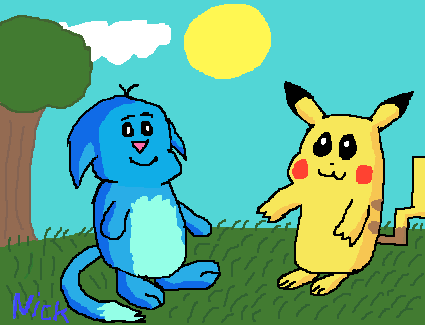 Pikachu and Kacheek Meet